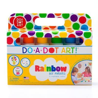 Do A Dot Art! Markers 6-Pack Rainbow Washable Paint Markers | The Original Dot Marker, Activity Craft Coloring Supplies for Kids & Toddlers, Made in USA