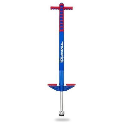 Flybar Maverick Foam Pogo Stick for Kids Age 5 and Up, 40 to 80 Pounds, Pogo Stick for Boys and Girls (Red/Blue)