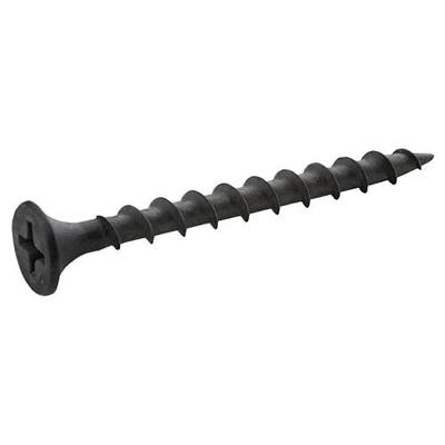 Grip Rite 158CDWS1 1-5/8-Inch 6 Coarse Thread Drywall Screw with Bugle Head, 1 Pound, Black, 189 Count