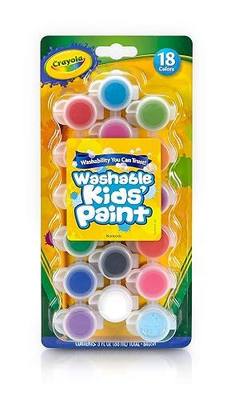 Crayola Washable Kids Paint Set & Paintbrush, Painting Supplies, 18 Count