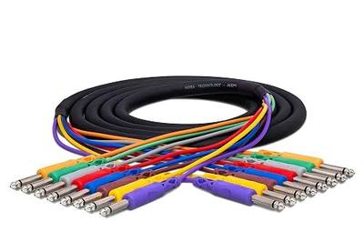 Hosa CPP-803 8-Channel 1/4-inch TS Male Snake - 9.9 Foot