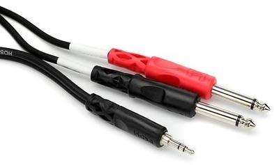 Hosa CMP-153 Stereo Breakout, 3.5 mm TRS to Dual 1/4 Inch TS, 3 Feet