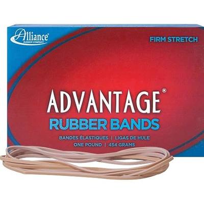 Alliance Rubber 27405 Advantage Rubber Bands Size #117B, 1 lb Box Contains Approx. 200 Bands (7" x 1/8", Natural Crepe) , Beige