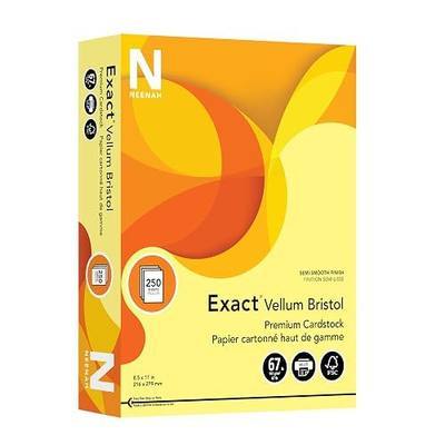 Wausau Vellum Bristol Cardstock, 67 lb, 8.5 x 11 Inch, Pastel Yellow, 250 Sheets (81338)
