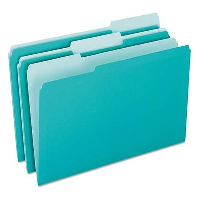 Pendaflex File Folders, Aqua (PFX421013AQU), Letter