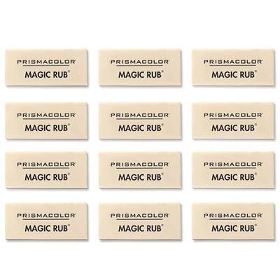 Prismacolor Premier Magic Rub Vinyl Erasers, 12 Count - For Drafting, Sketching, Fine Art, School Supplies