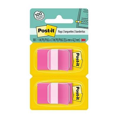 Post-it Flags, 1 x 1.7 in, Pink, 2 Dispensers, 50 Flags/Dispenser | Removable Page Markers for Planners, Journals, and Calendars