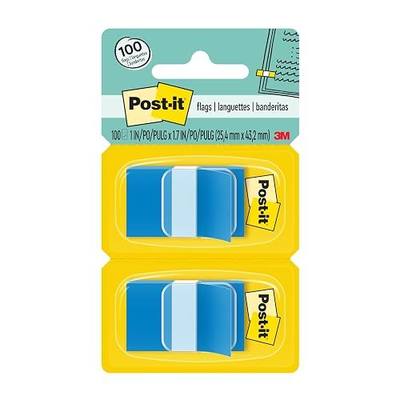 Post-it Flags, 1 x 1.7 in, Blue, 2 Dispensers, 50 Flags/Dispenser | Removable Page Markers for Planners, Journals, and Calendars