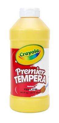 Crayola Premier Tempera Paint For Kids - Yellow (16oz), Kids Classroom Supplies, Great For Arts & Crafts, Non Toxic, Easy Squeeze Bottle