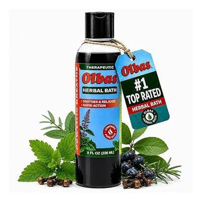 Olbas Herbal Bath 1 Pack, 8 fl oz (236 ml) Sore Muscle Bath Soak & Natural Muscle Relaxer Bath, Each Aromatic Swiss Formula with Essential Oils & Chlorophyll, Relaxing Bubble Bath for Men