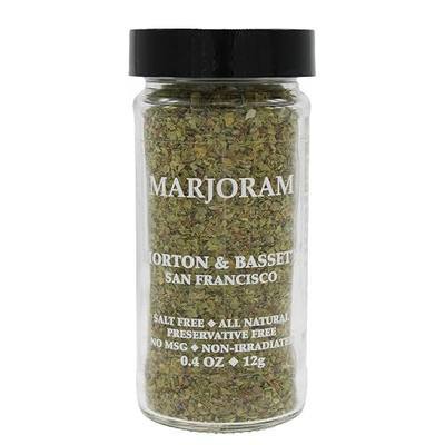 Morton & Bassett Marjoram, 0.4 oz – Non-GMO, Salt-Free, Sweet and Savory Herb for Soups, Stews & Mediterranean Cuisine