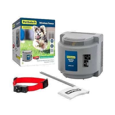 PetSafe Wireless Pet Containment System, Up to 1/2 Acre | Wireless Fence, Tone & Static Correction, Proprietary Circular Boundary with No Wire, Static-Free Re-Entry, Dogs 8 lb+