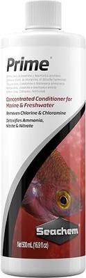 Seachem Prime Fresh and Saltwater Conditioner - Chemical Remover and Detoxifier 500 ml | Chemical Remover and Detoxifier