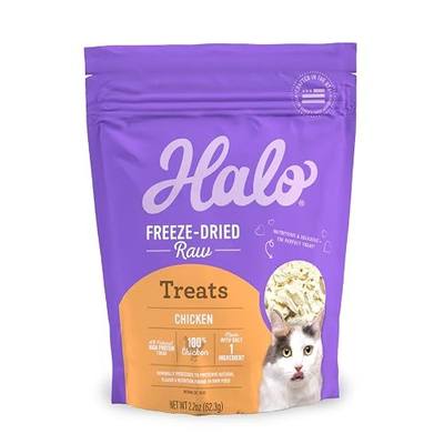 Halo Purely For Pets HALO Liv-A-Littles Grain Free Natural Dog and Cat Treats - 2.2 Oz Freeze Dried Chicken Breast - Real Whole Meat Pet Treats in Portable Jar - Sustainably Sourced, Low Calorie, and Great for Training