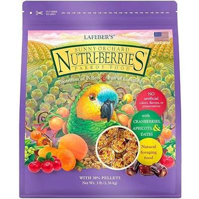 LAFEBER'S Sunny Orchard Nutri-Berries Pet Bird Food, Made with Non-GMO and Human-Grade Ingredients, for Parrots, 3 lb