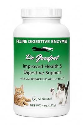 Dr. Goodpet Feline Digestive Enzymes with Probiotics & Prebiotics – Daily Digestive Support Powder for Cats – Promotes Cat Digestion, Nutrient Absorption & Healthy Stool – Vegan
