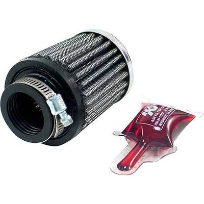 K&N High-Flow Original Lifetime Universal Clamp-On Air Filter: High Performance, Premium: Flange Diameter: 1.125 In, Filter Height: 2.5 In, Flange Length: 0.625 In, Shape: Round Tapered, RC-2540