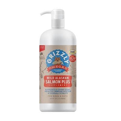 Grizzly Pet Products Salmon Plus Omega 3-6-9 Food Supplement for Dogs and Cats, 32 Ounce