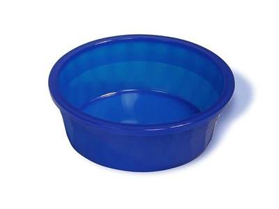 Van Ness Pets Crock Style Heavyweight Translucent Jumbo Bowl, 106 OZ Food/Water Dish, Blue