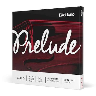 D'Addario Prelude Cello String Set, 1/2 Scale, Medium Tension | Prelude cello strings deliver warm tone, durable steel core construction and reliable student performance.