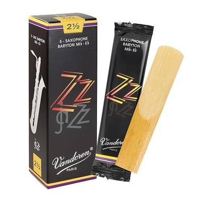 Vandoren SR4425 Bari Sax ZZ Reeds Strength 2.5; Box of 5