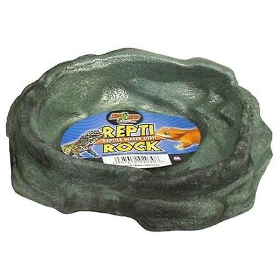Zoo Med Reptile Rock Water Dish, Medium,Black