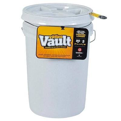 Gamma2 Vittles Vault Dog Food Storage Container, Up to 20 Pounds Dry Pet Food Storage, Made in USA | Made in USA, airtight seal keeps dry meals fresh and pests out, durable pantry bin for medium sized bags, easy scoop access