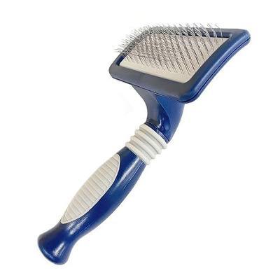Four Paws Magic Coat Professional Series Grooming Essentials - Trimmers, Nail Clippers, and Brushes for Pets | Cat de-shedding brush, removes loose hair, smoothes coat, designed with a curved head, ergonomic handle