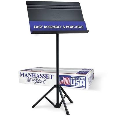Manhasset Voyager Portable Music Stand For Sheet Music - Quick Assembly Folding Stand with Retractable Legs