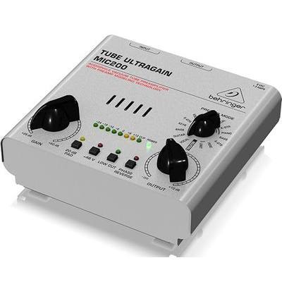 Behringer TUBE ULTRAGAIN MIC200 Audiophile Vacuum Tube Preamplifier with Preamp Modeling Technology