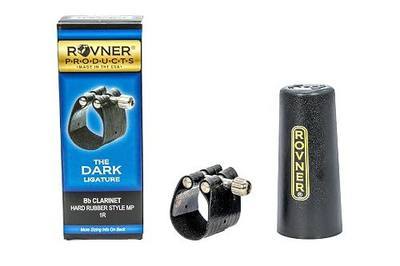 Rovner Ligature & Plastic Cap for Bb Clarinet - Dark Ligature for Hard Rubber Mouthpiece (1R)