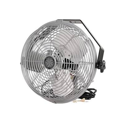 TPI Corporation U12-TE Industrial Wall Mount Ceiling Fan — 3 Speed Single Phase Commercial Fan for Workstation — 12” Hanging Metal Fan — 120v, Gray
