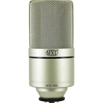 MXL 990 Condenser Microphone for Podcasting, Singing, Home Studio Recording, Gaming & Streaming | Detailed Sound | XLR | Large Diaphragm (Champagne)