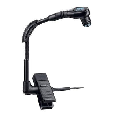 Shure Wired BETA 98H/C Microphone - Miniature Instrument Mic with Wired XLR Connector, Cardioid Condenser, Clip-on with Gooseneck for Sax/Brass or Rim of Percussion (BETA98H/C)