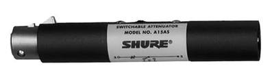Shure A15AS Switchable Attenuator (15, 20, 25 dB), Passes Phantom Power