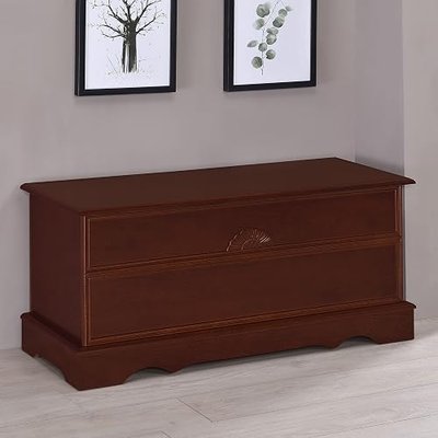 Coaster Home Furnishings - Paula - Wood - Cedar Chest with Storage Trunk, Rectangular Shape and Traditional Style - Bedroom - 40-Inch - Warm Brown - 4694