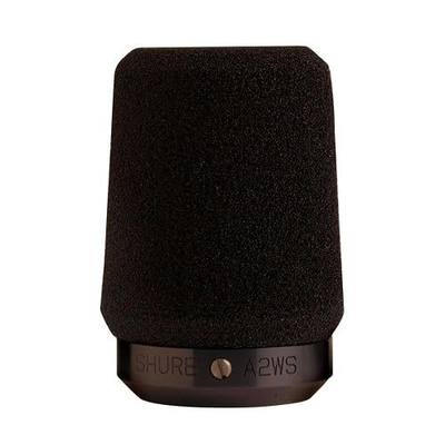 Shure A2WS Locking Microphone Windscreen - Reduces Unwanted Breath and Wind Noise, Black - Compatible with SM57 and 545 Series Mics (A2WS-BLK)