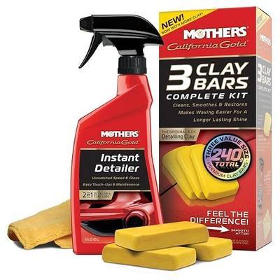 Mothers California Gold 3 Clay Bar Complete Kit, 3 80-gram Clay Bars, 07240 | Removes Contaminants, Restores Brilliance & Smoothness of Paint