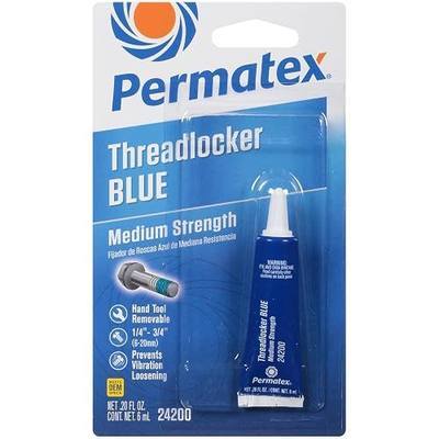 Permatex 24200 Medium Strength Threadlocker Blue, 6 ml, Automotive Threadlocker For Preventing Bolts From Loosening And Corrosion, Removable With Hand Tools