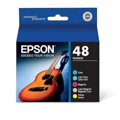 Epson 48 Standard Capacity Color Combo Pack (T048920-S) Works with Stylus Photo R200, R220, R300, R300M, R340, RX500, RX600, RX620