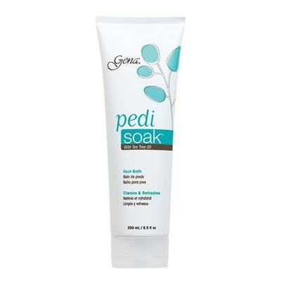 Gena Pedi Soak Foot Bath with Tea Tree Oil – Cleansing Foot Soak for Dry, Tired Feet, Softens Calluses and Deodorizes, Athletes Foot & Pedicure Spa Treatment, 8.5 fl oz