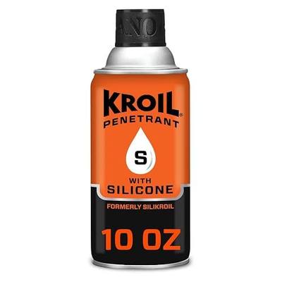 Kroil Penetrant Silikroil with Silicone - Rust Penetrating Lubricant - Corrosion Inhibitor Oil - Displaces Moisture - Home & Industrial Use - Aerosol - 10 oz - 1 Pack (SK102)