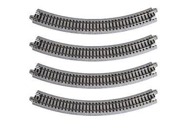 Kato USA Model Train Products Unitrack, 249mm (9 3/4") Radius 45-Degree Curve Track (4-Piece)