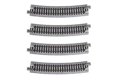 Kato USA Model Train Products Unitrack, 481mm (19") Radius 15-Degree Curve Track (4-Piece)