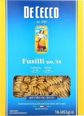 De Cecco, Fusilli #34, 16 Ounce