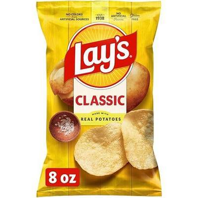 Lay's Potato Chips Classic Flavor Bag, 8 Oz