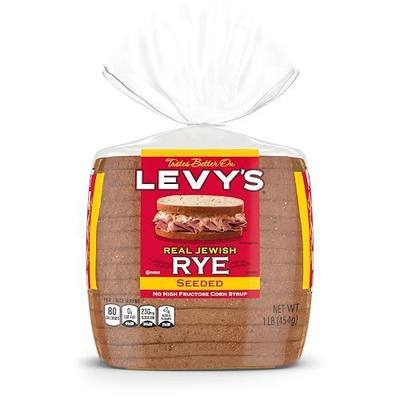 Levy's Seeded Rye Bread, Rye Bread, 16 oz Bag | Ou Kosher Parve Certification | Real Jewish Rye Bread Seeded | No High Fructose Corn Syrup