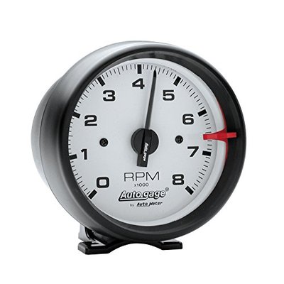 AUTO METER 2303 Autogage White Face Tachometer,3.750 in.
