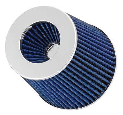 Spectre Performance Universal Clamp-On Air Filter: High Performance,Washable Filter: Round Tapered; 3 in/3.5 in/4 in Flange ID; 6.719 in (171mm) H; 6 in (152mm) Base; 4.75 in (121mm) Top,SPE-8136,Blue