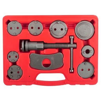 OEMTOOLS Disc Brake Tool Set for Front/Rear Brake Pistons with 11 Adapters | Brake Piston Tool Set, 11 Adapters Included for Use with Most Cars, Forces or Rotates Pistons into Calipers